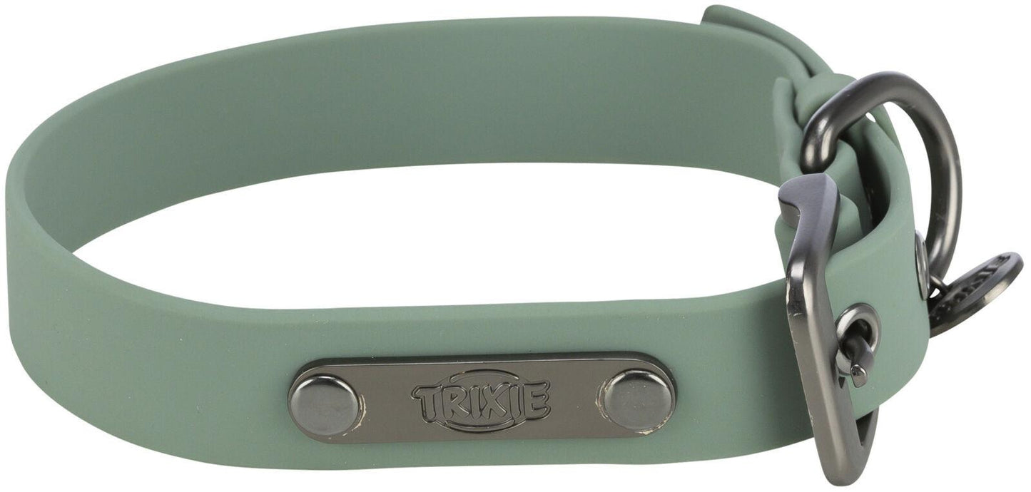 Trixie CityStyle collar, PVC, L: 45-52 cm/25 mm, sage.