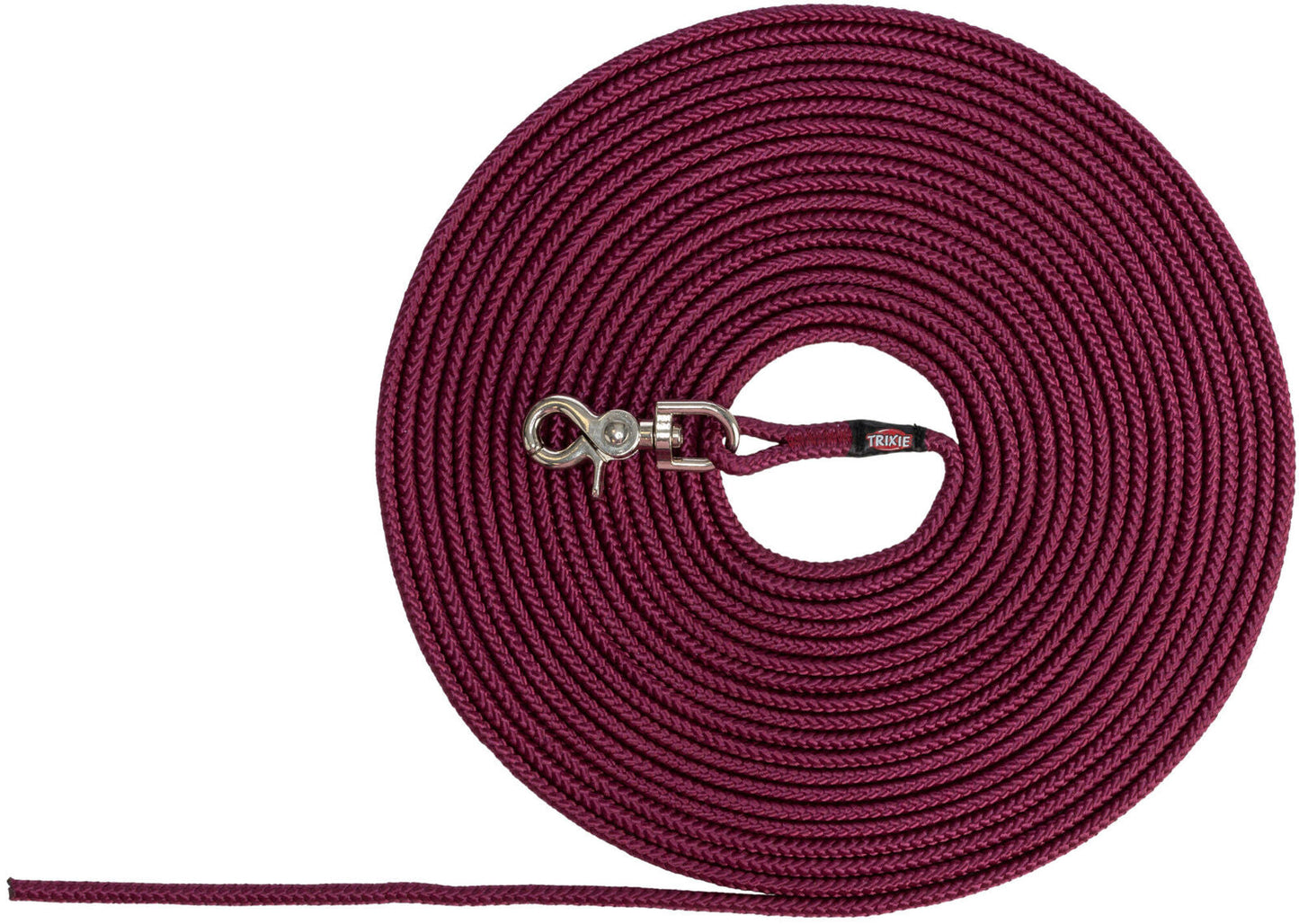 Trixie Tracking lead, trigger snap hook, round, S–M: 5 m/diam 6 mm, sangria