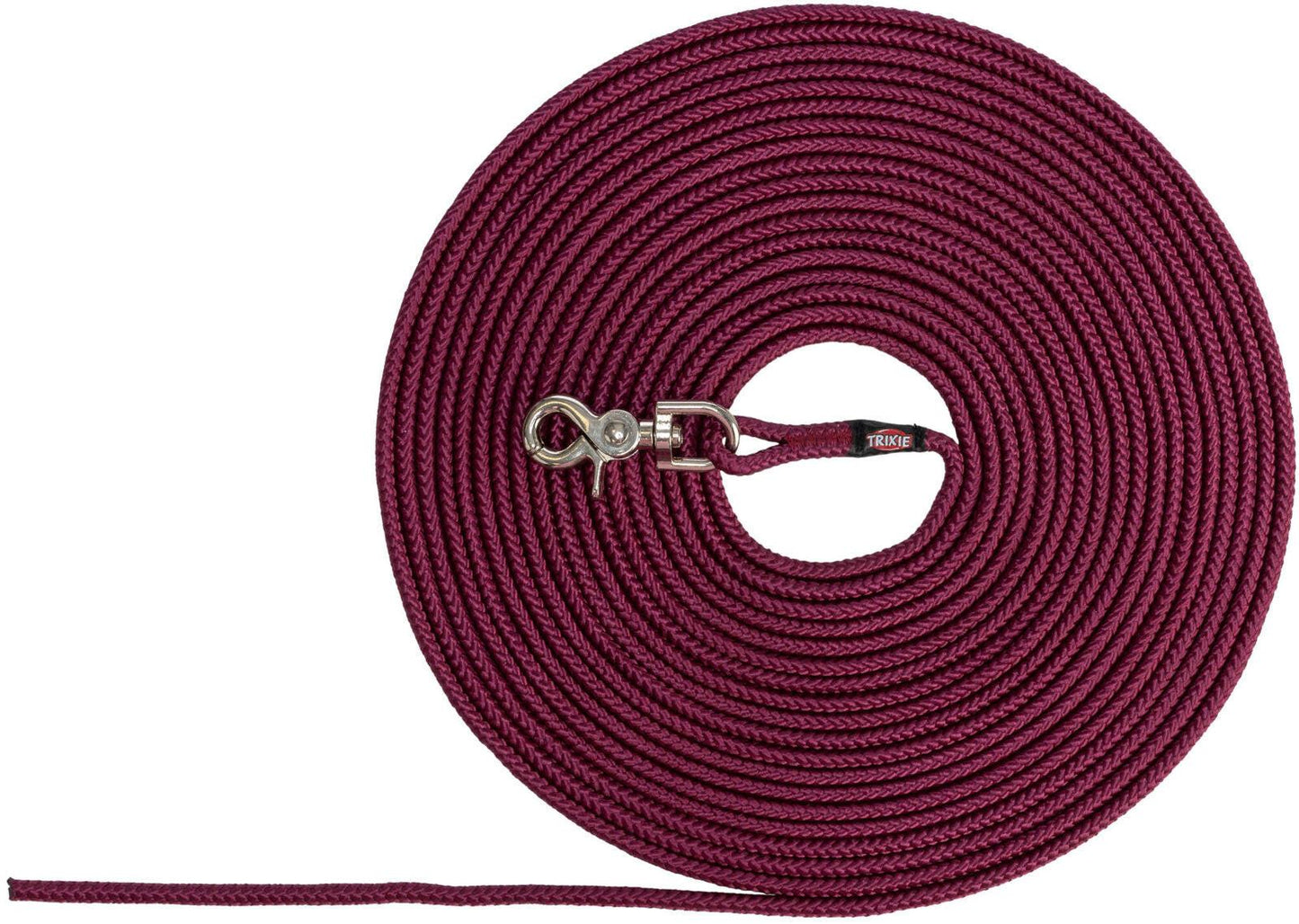 Trixie Tracking lead, trigger snap hook, round, S-M: 15 m/diam 6 mm, sangria.