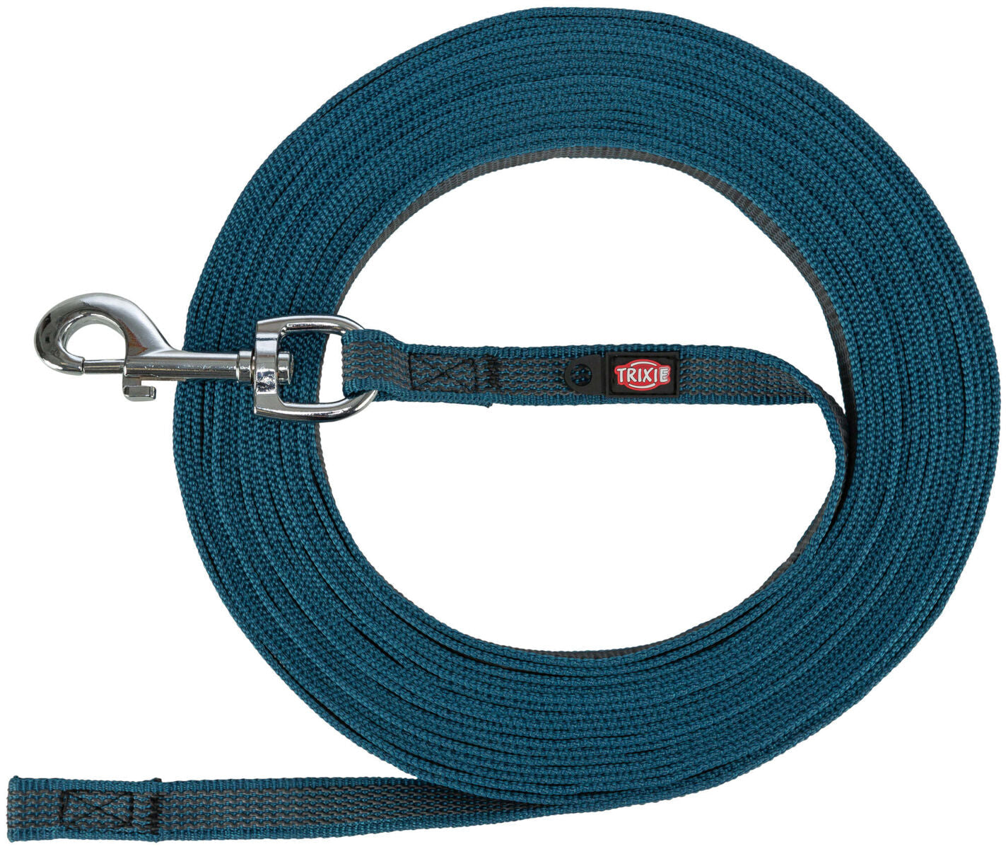 Trixie Tracking lead, rubberised, L–XL: 10 m/17 mm, petrol