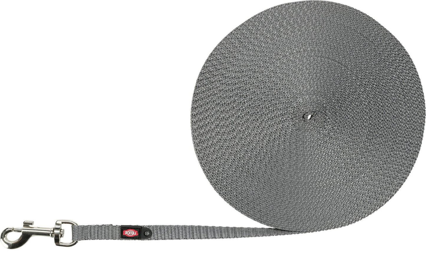 Trixie Tracking leash, extra light, XS-S: 15 m/10 mm, graphite.