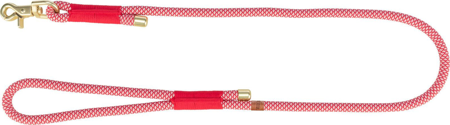 Trixie Soft Rope lead, L-XL: 1.00 m/diam 13 mm, red/cream.