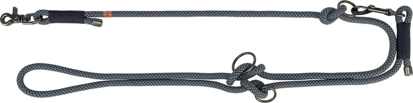 Trixie Soft Rope adjustable lead, Sƒ??XL: 2.00 m/Ç÷ 10 mm, black/grey.