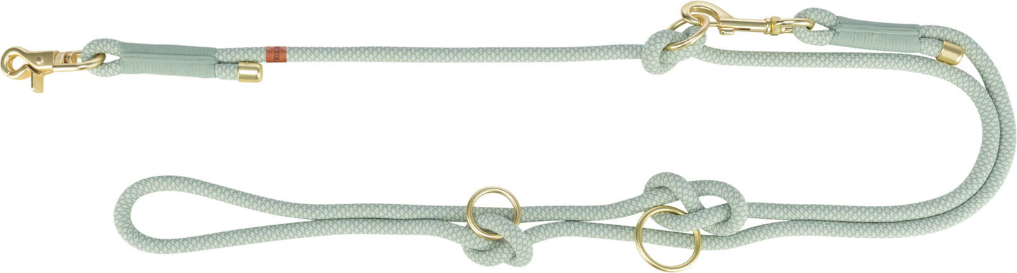 Trixie Soft Rope adjustable lead, L–XL: 2.00 m/diam 13 mm, sage/mint