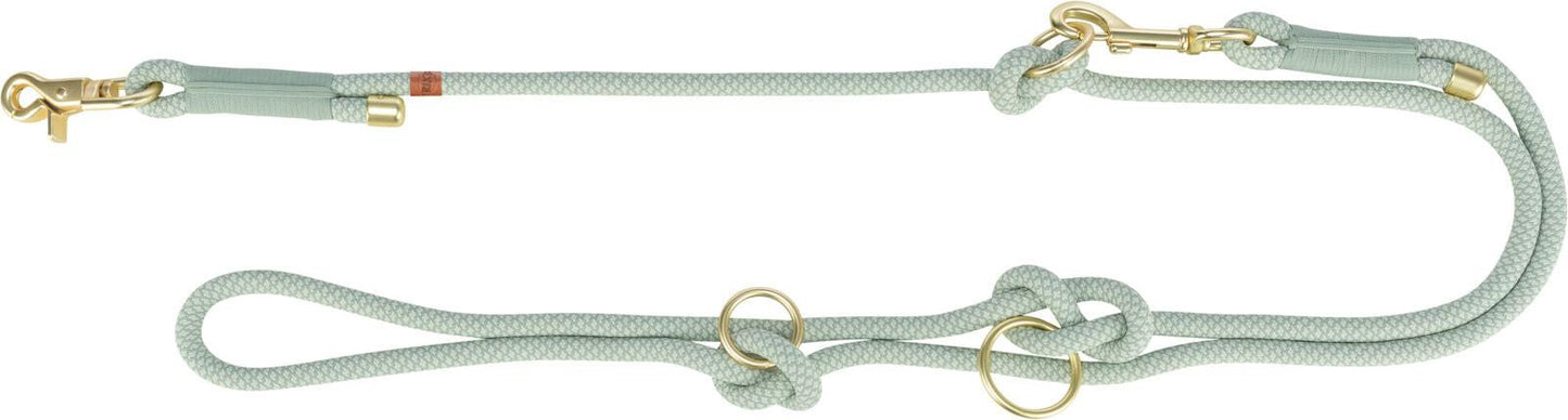 Trixie Soft Rope adjustable lead, Sƒ??XL: 2.00 m/Ç÷ 10 mm, sage/mint.