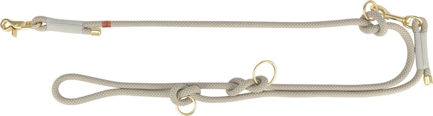 Trixie Soft Rope adjustable lead, Sƒ??XL: 2.00 m/Ç÷ 10 mm, grey/light grey