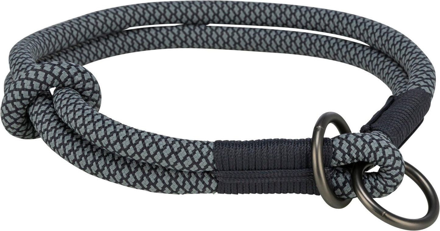 Trixie Soft Rope semi-choke, L-XL: 55 cm/x· 10 mm, black/grey.