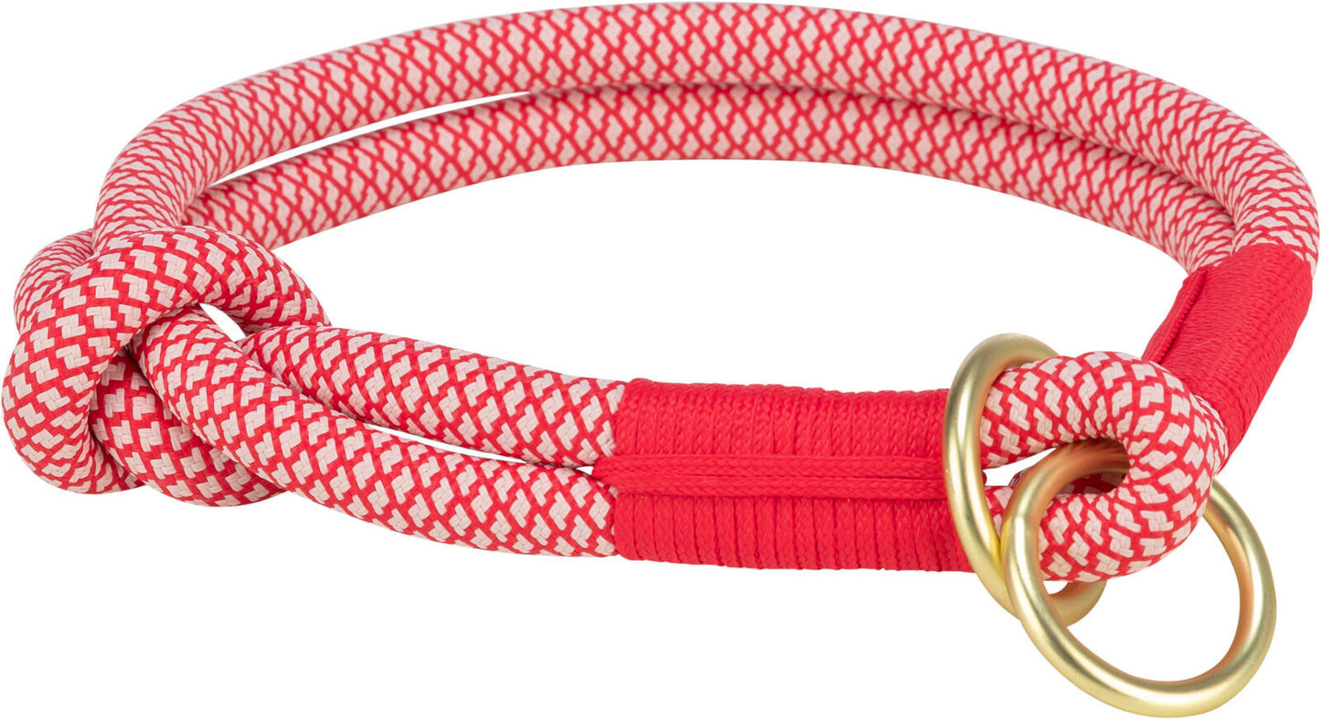 Trixie Soft Rope semi-choke, S-M: 40 cmx 10 mm, red/cream