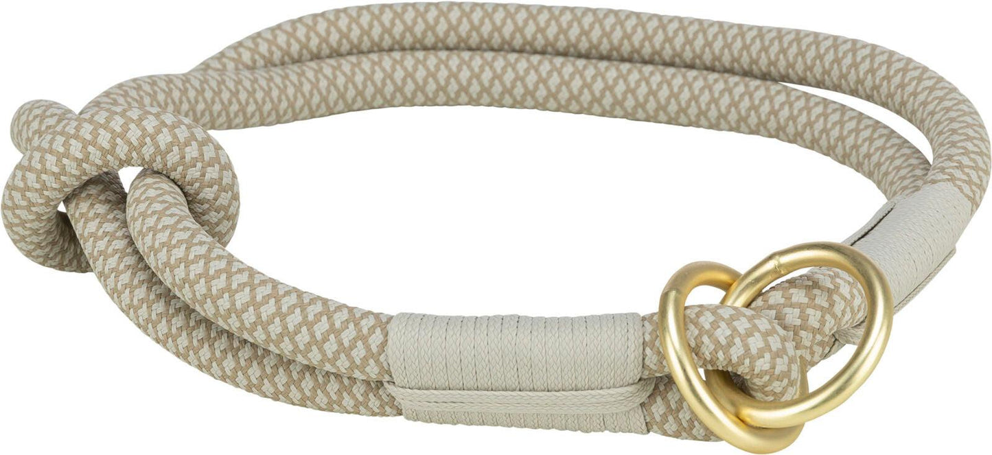 Trixie Soft Rope semi-choke, XS: 25 cm/diam 6 mm, light grey.