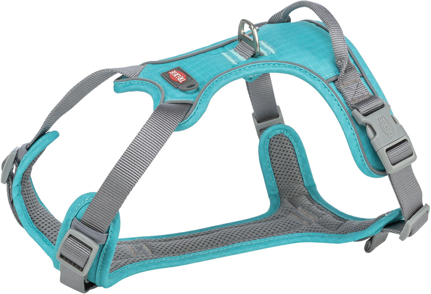 Trixie Premium active harness, M: 49–69 cm/20 mm, aqua