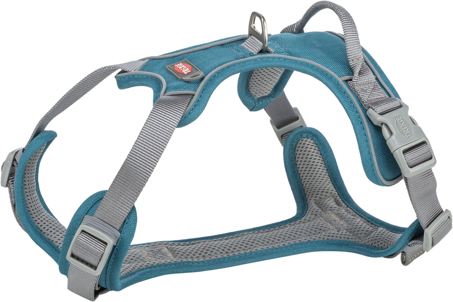 Trixie Premium active harness, XS–S: 30–40 cm/15 mm, petrol