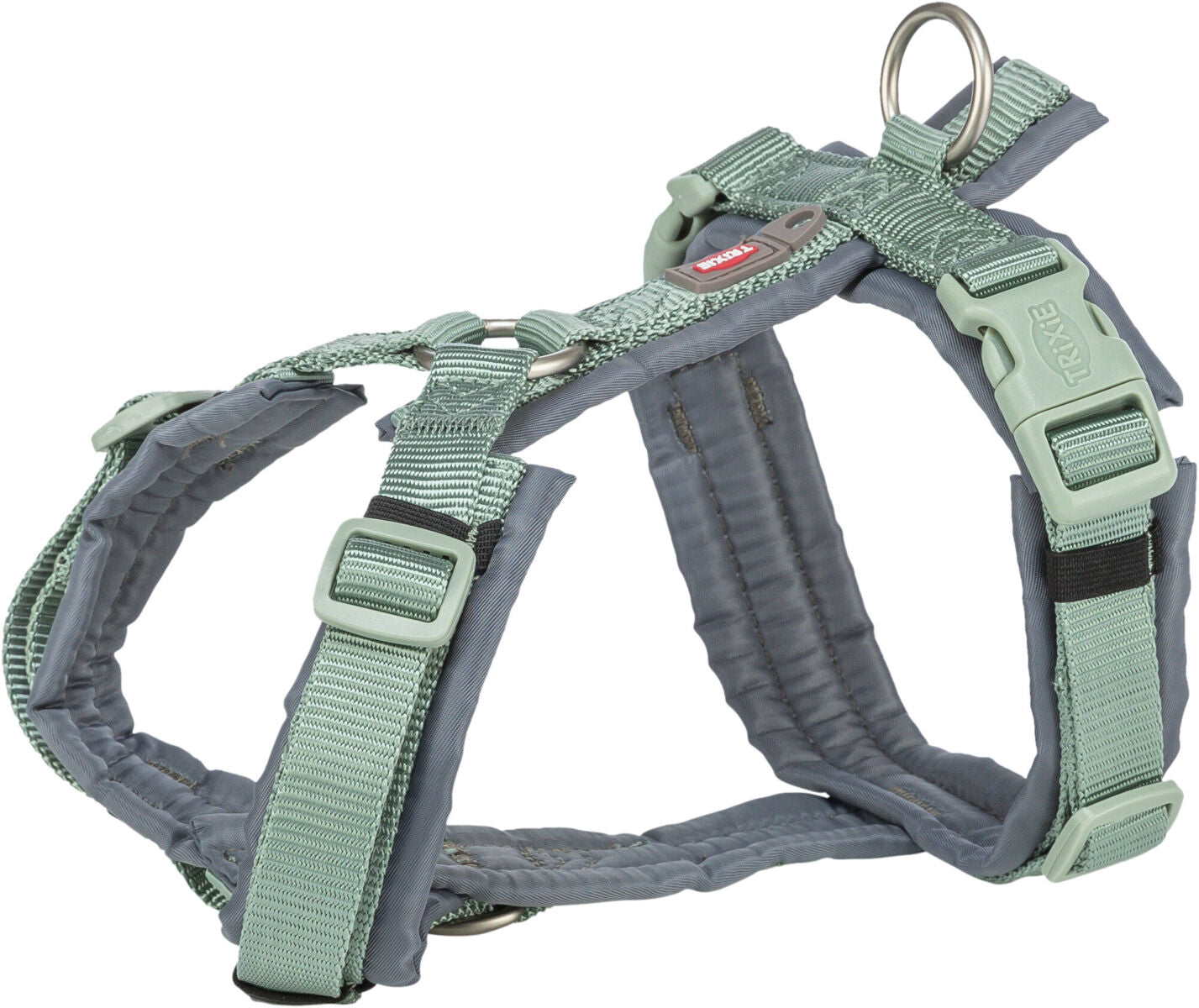 Trixie Premium trekking harness, S: 36–44 cm/15 mm, sage/graphite