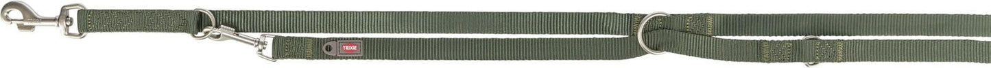 Trixie Premium adjustable lead, XS-S: 2.00 m/15 mm, olive green.
