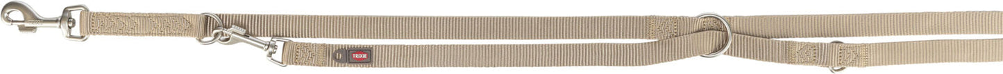 Trixie Premium adjustable lead, XS–S: 2.00 m/15 mm, sand