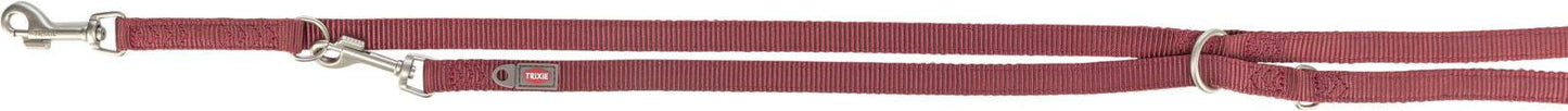 Trixie Premium adjustable lead, double-layered, XS-S: 2.00 m/15 mm, sangria.