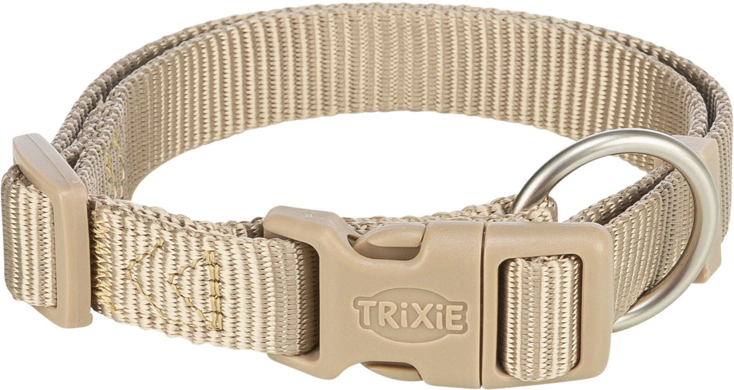 Trixie Premium collar, S: 25–40 cm/15 mm, sand