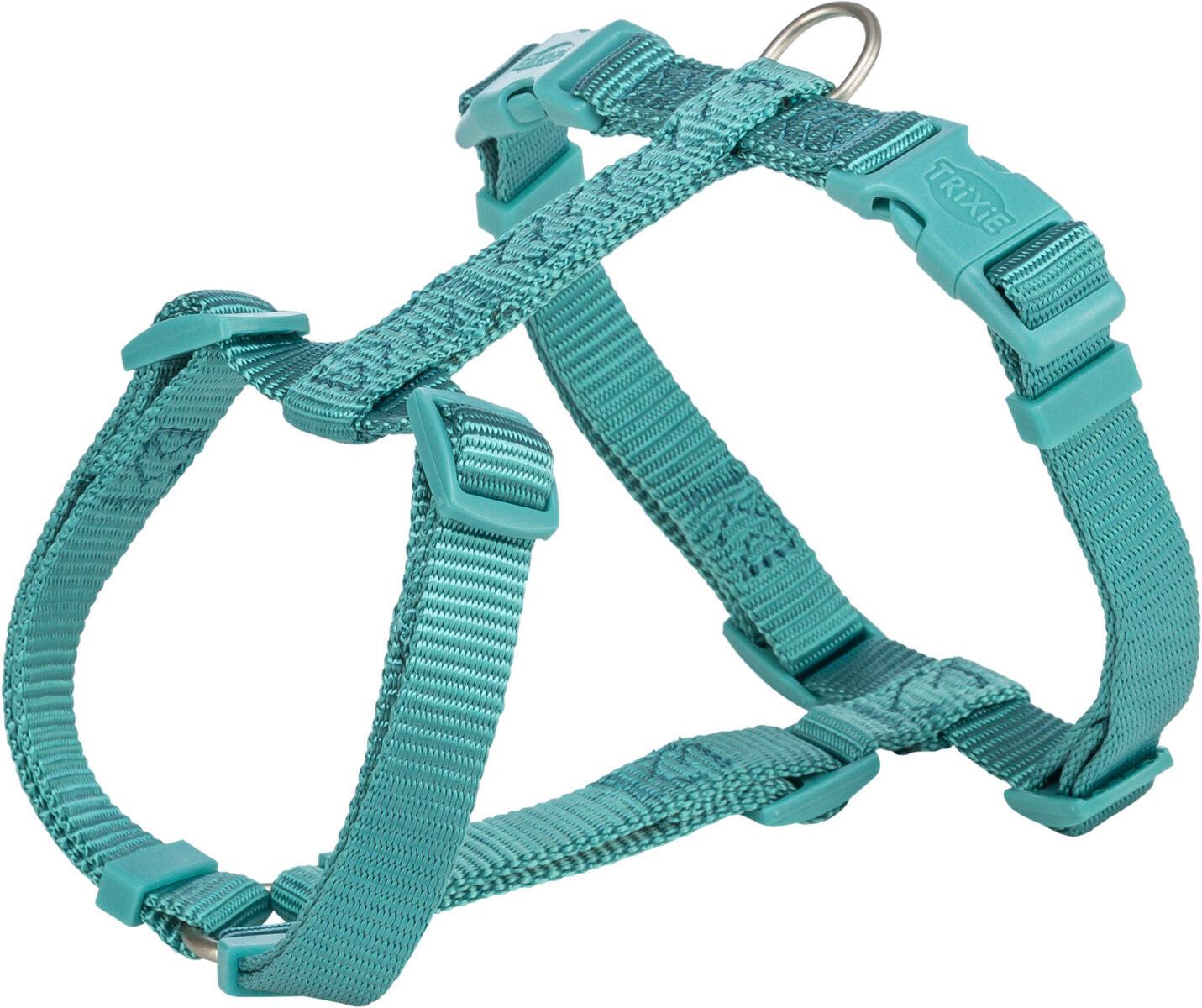 Trixie Premium H-harness, L: 60-87 cm/25 mm, aqua.