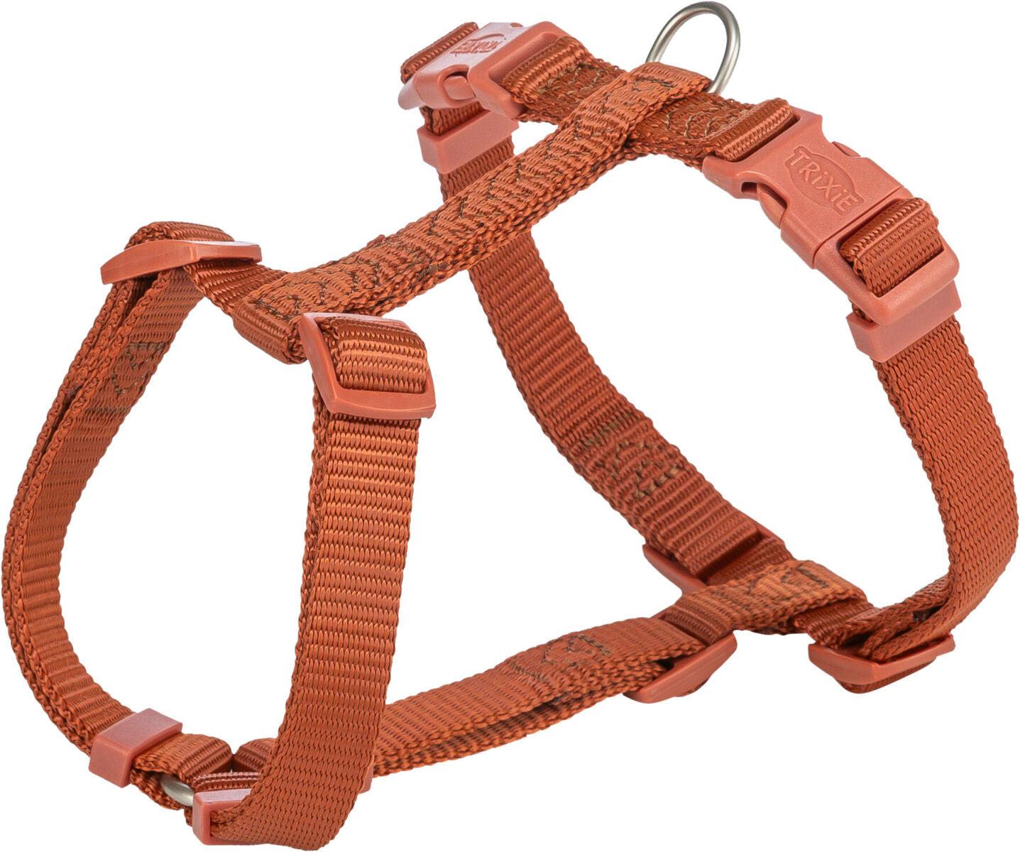 Trixie Premium H-harness, M-L: 52-75 cm/20 mm, rust.