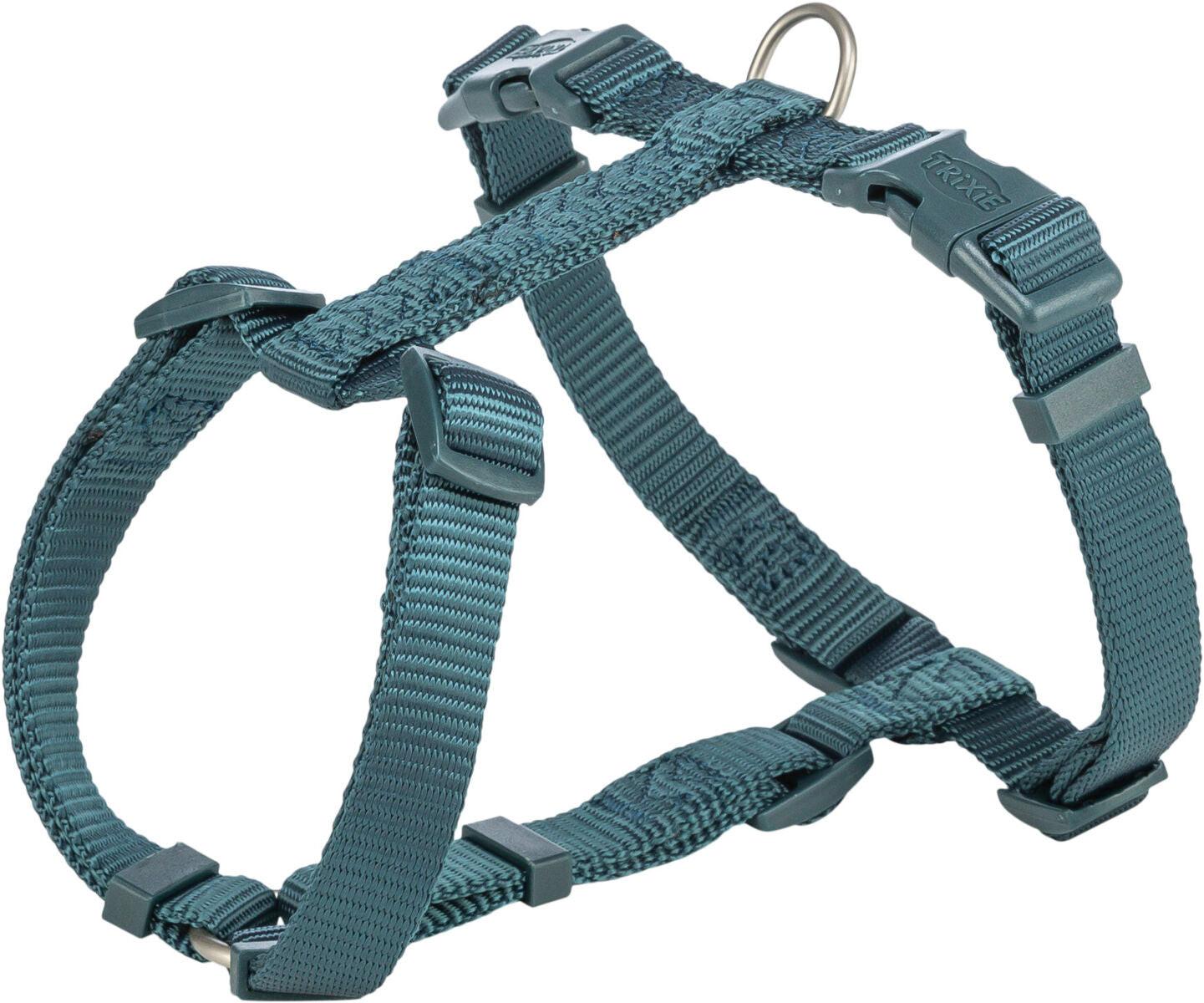 Trixie Premium H-harness, L-XL: 75-120 cm/25 mm, petrol.