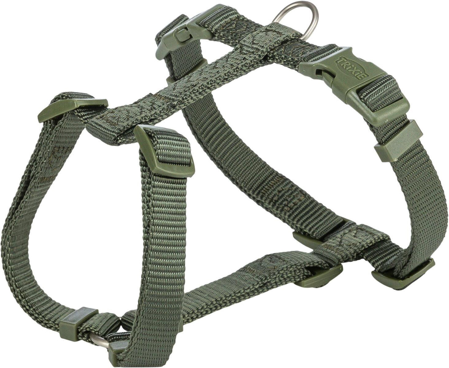 Trixie Premium H-harness, L: 60-87 cm/25 mm, olive green.