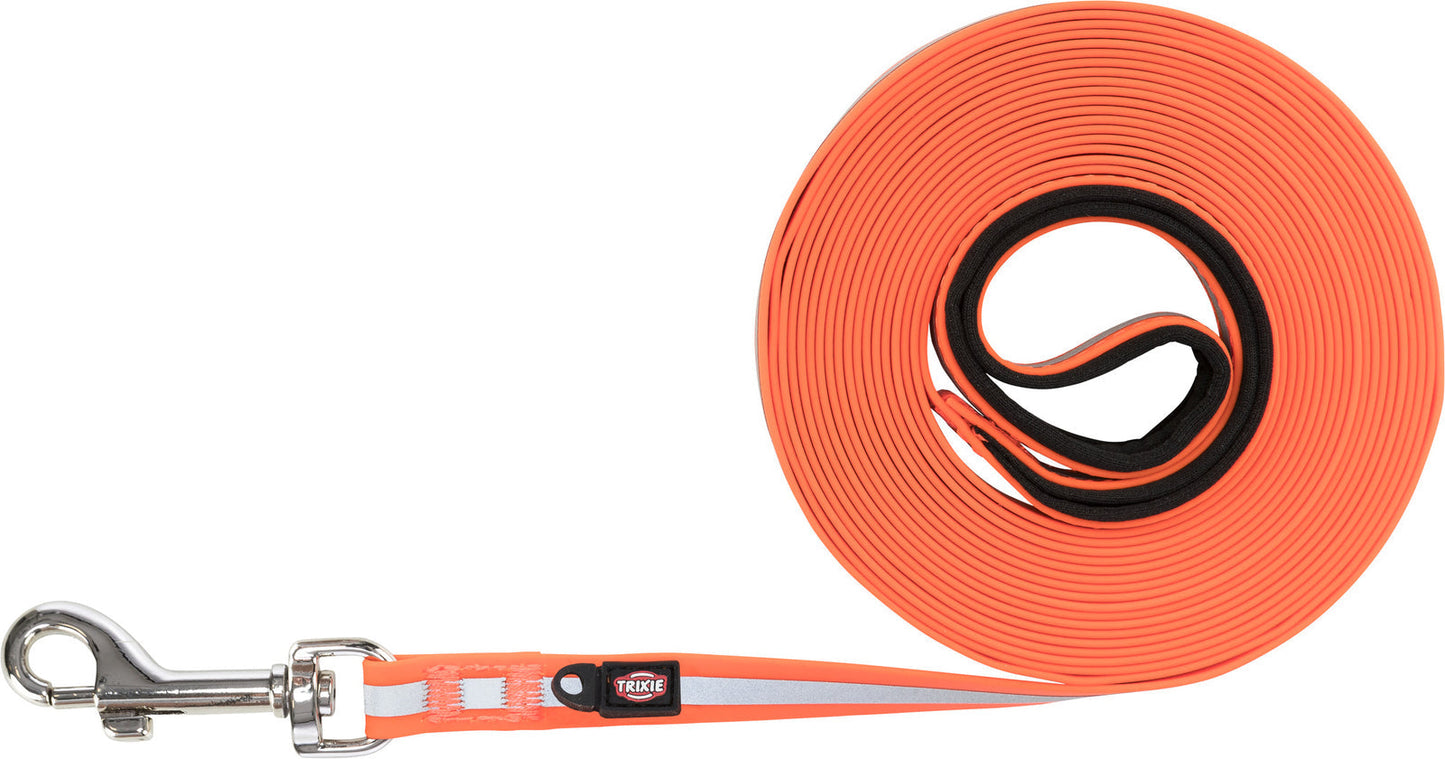Trixie Easy Life tracking leash reflective, M-XL: 10 m/17 mm, orange