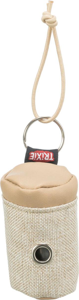 Trixie Poop bag dispenser, canvas w. artificial leather, 1 roll of 20 bags.