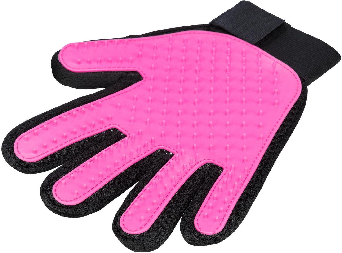 Trixie Fur care glove mesh material/TPR, 16 X 24 cm, pink/black.