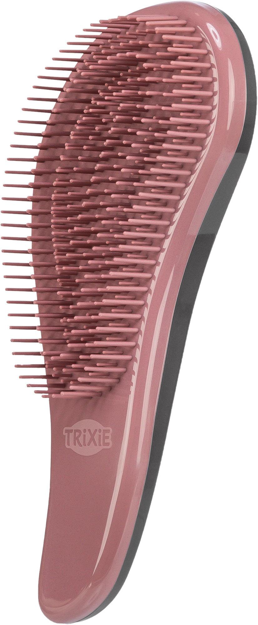 Trixie Soft brush plastic, 19 cm, pink/black.
