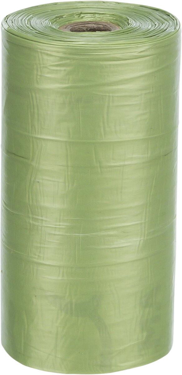 Trixie Dog poop bags, recycled, 4 rolls of 20 bags, green.