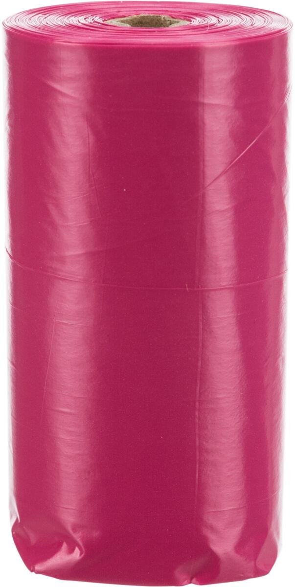 Trixie Dog poop bags, rose scent, 4 rolls of 20 bags, pink.