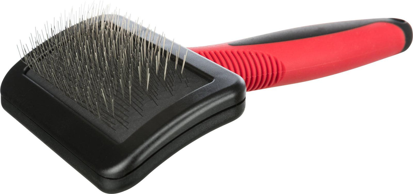 Trixie Soft brush, plastic/metal bristles, 9 x 16 cm.
