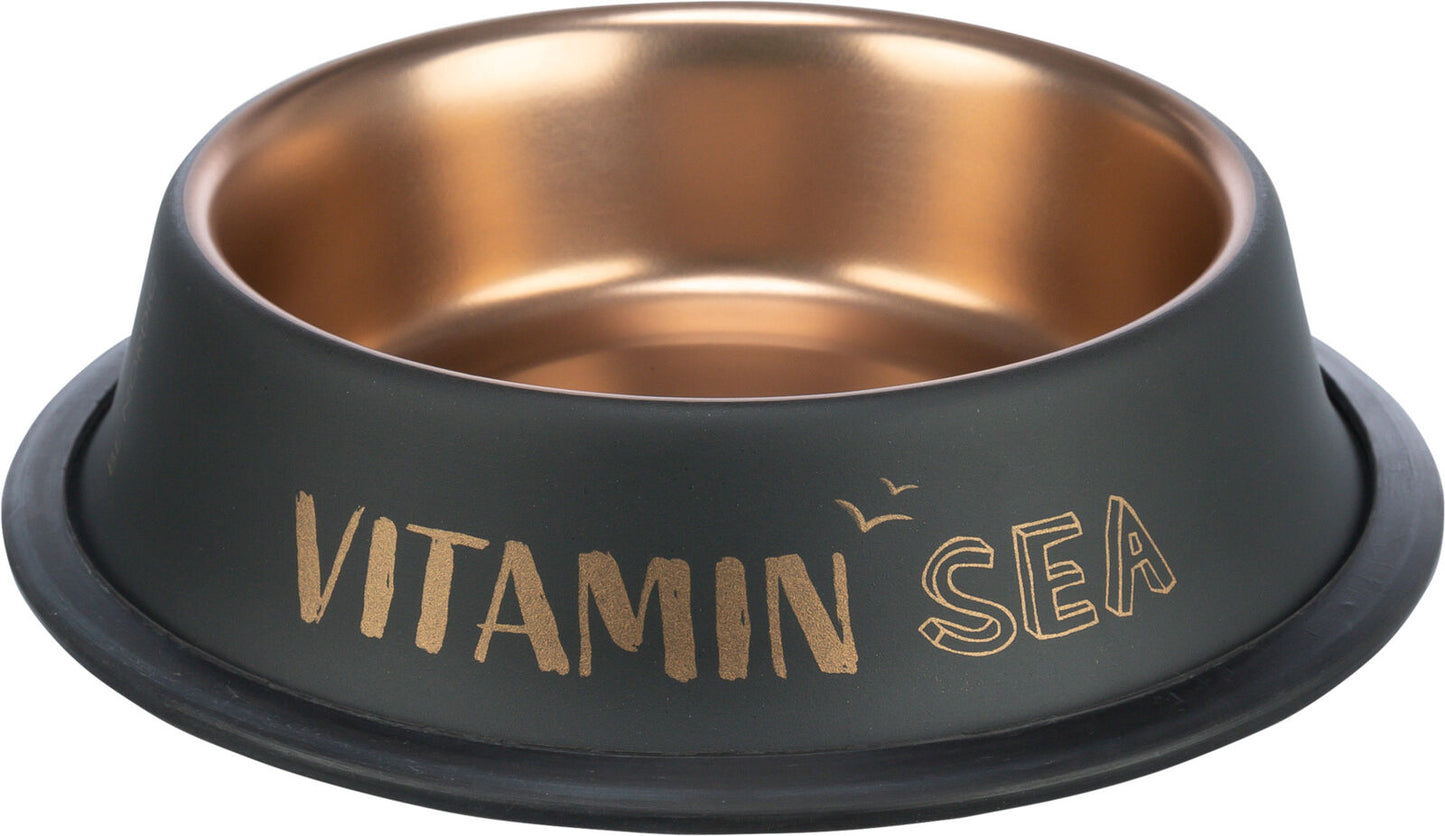 Trixie BE NORDIC bowl, stainless steel/rubber, 0.45 l/Ç÷ 19 cm, black/bronze
