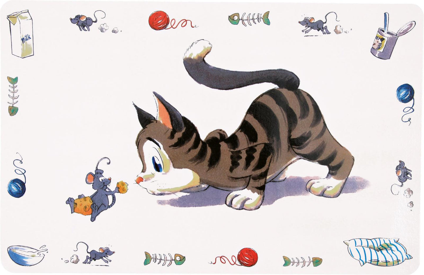 Trixie Place mat Comic Cat, 44 x 28 cm.