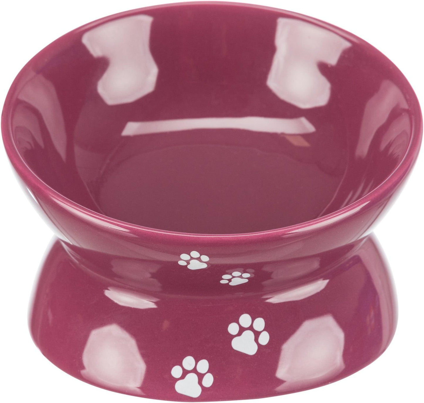 Trixie Bowl, elevated, ceramic, 0.15 l/x· 13 cm, berry.