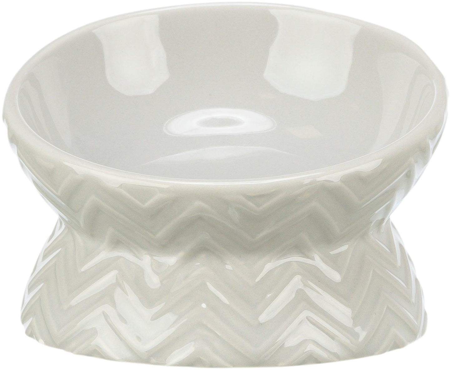 Trixie Bowl, elevated, ceramic, 0.15 l/diam. 13 cm, light taupe.