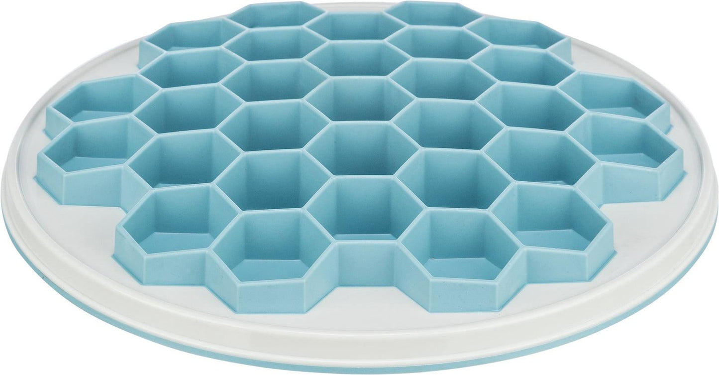 Trixie Hive Slow Feeding plate plastic/TRP/TPE, 30 cm, grey/blue.