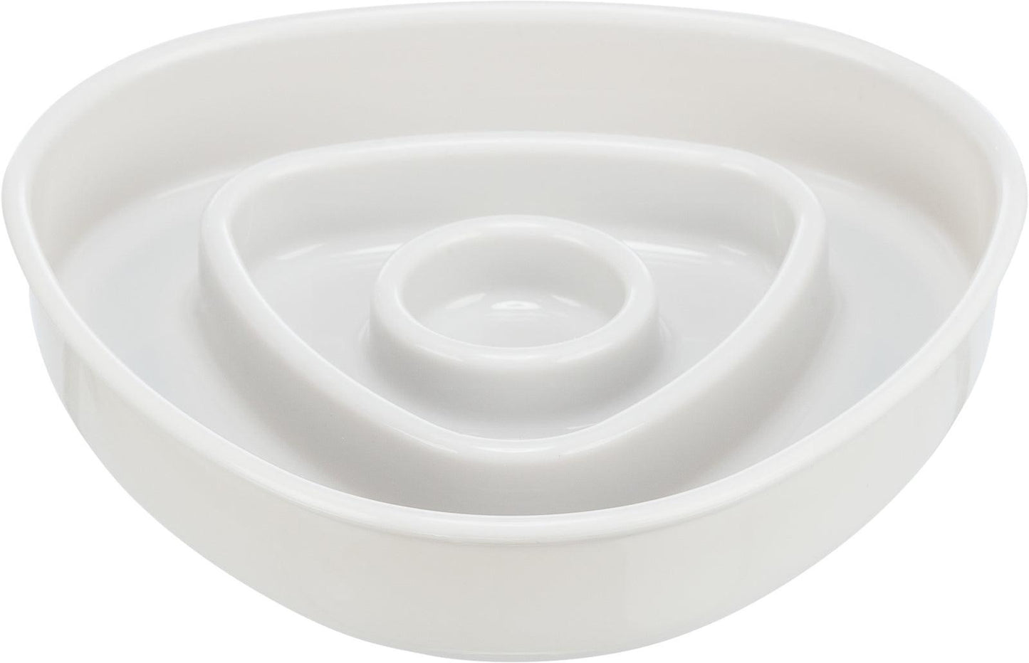 Trixie Slow Feeding bowl plastic/TPR, 0.35 l/15 X 15 cm, grey.
