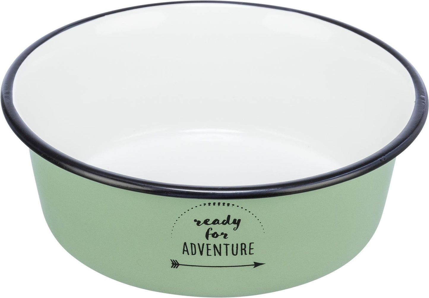 Trixie Bowl enamel/stainless steel, 1.9 l/ 21 cm, green.