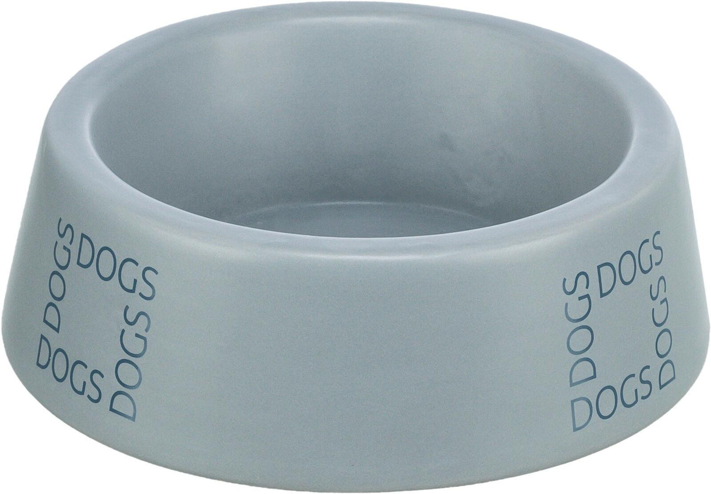 Trixie Dogs bowl, ceramic, 0.4 l/diam 16 cm, grey/blue.