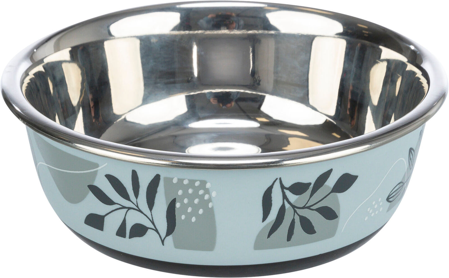 Trixie Bowl, stainless steel/plastic/rubber, 1.6 l/Ç÷ 21 cm, blue-grey