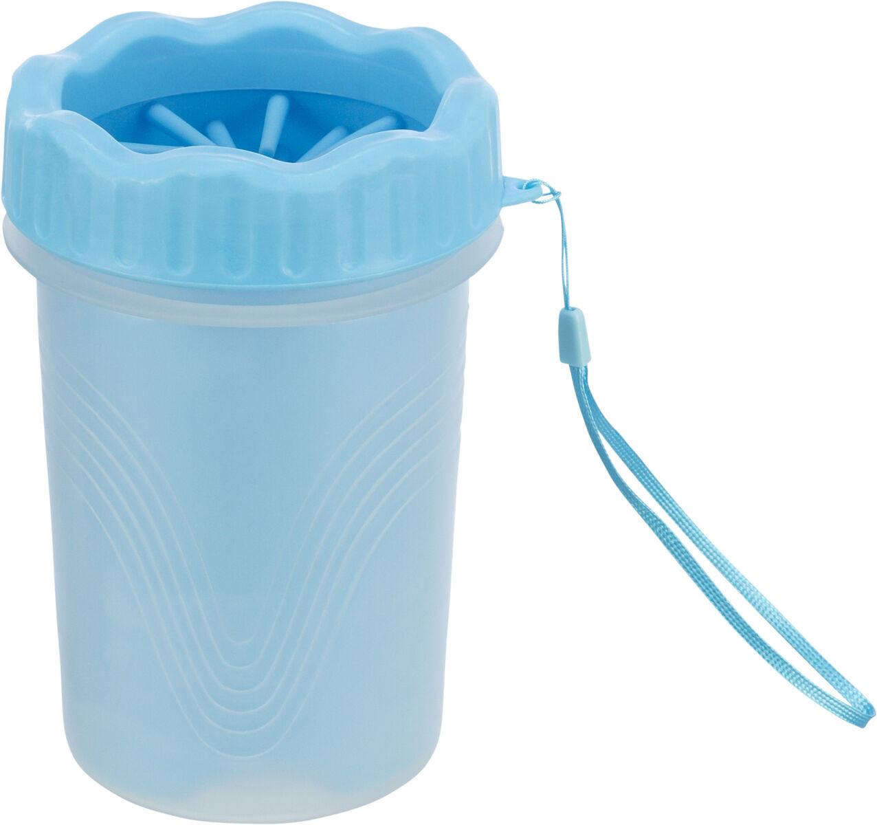 Trixie Paw cleaner, silicone/PP, M-L, blue.