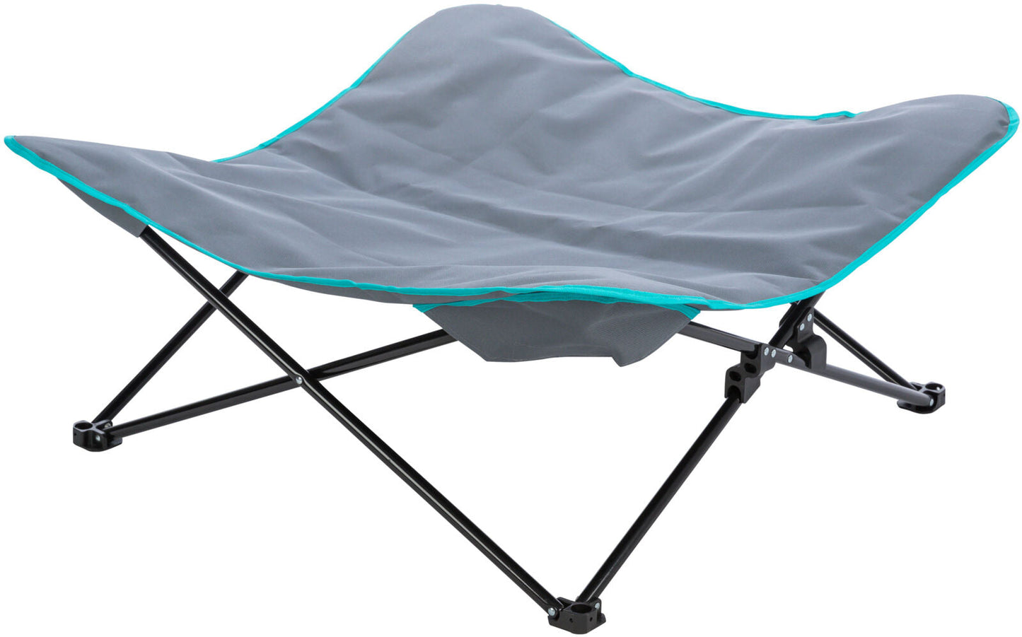 Trixie Camping bed for dogs, 88 x 32 x 88 cm, dark grey/petrol