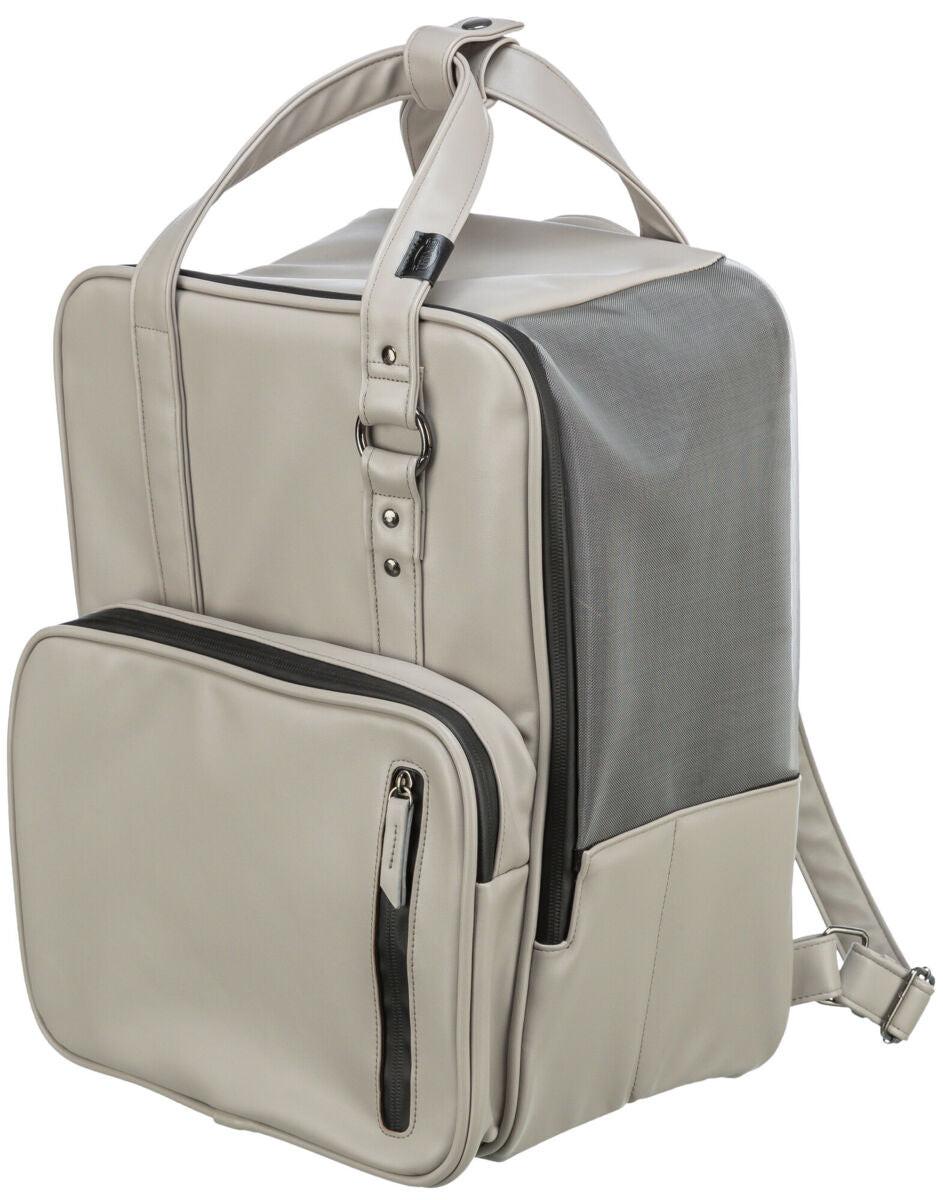 Trixie CityStyle backpack, 30 x 20 x 40 cm, light grey.