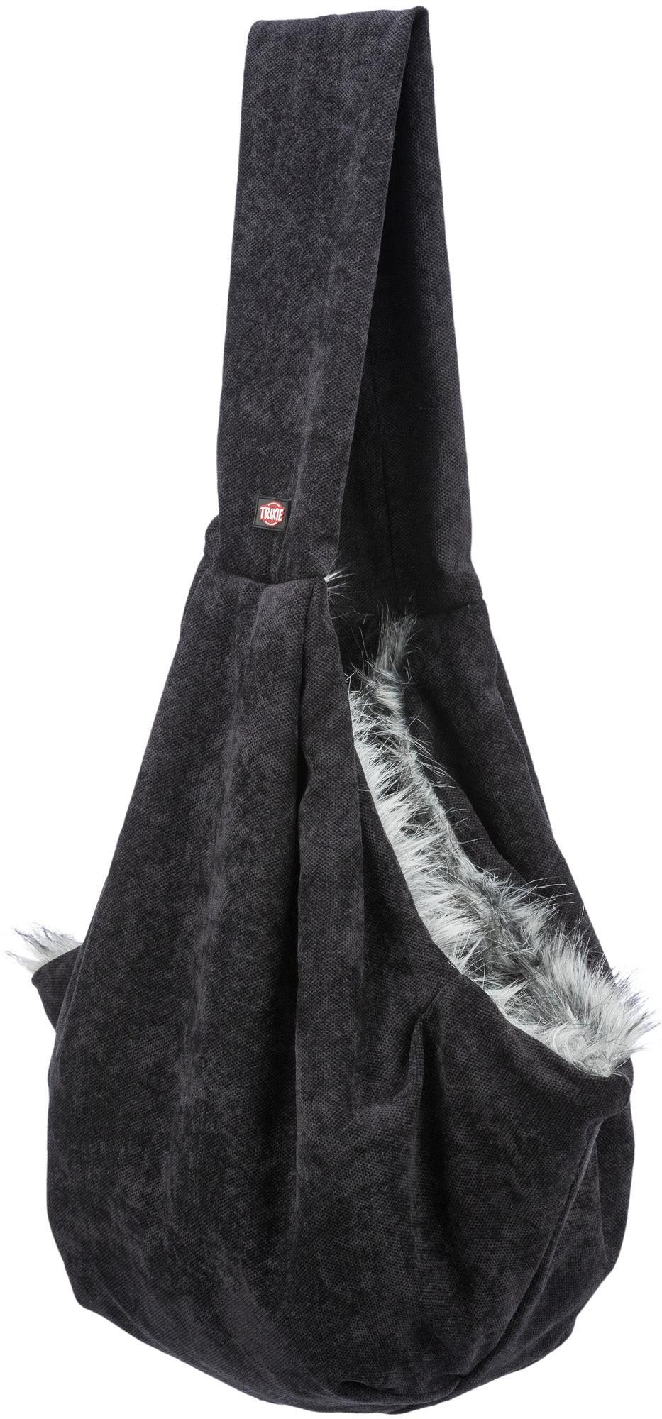 Trixie Soft front carrier, 22 x 20 x 60 cm, black/grey.