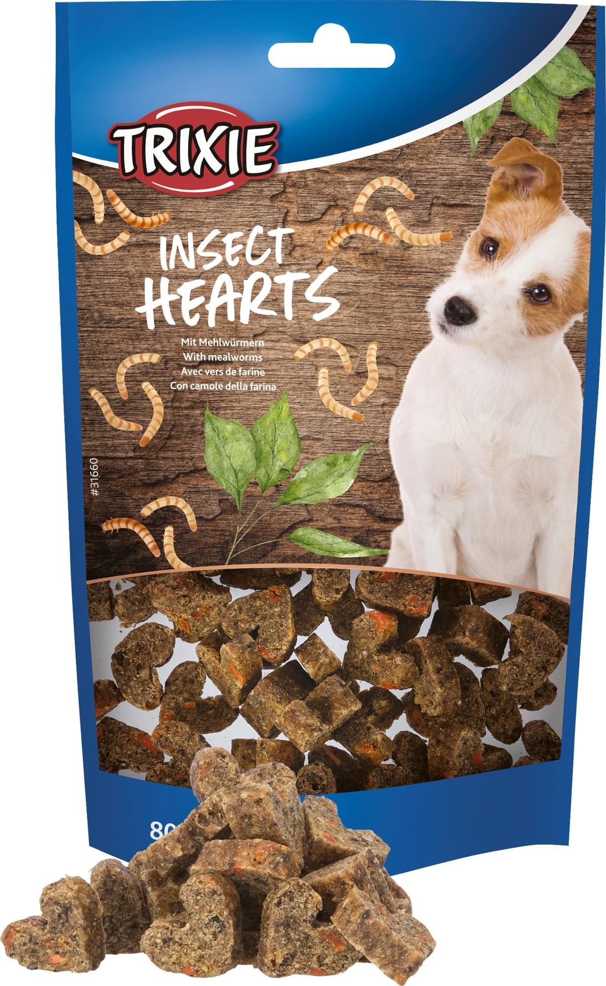 Trixie Insect Hearts with mealworms, 80 g.
