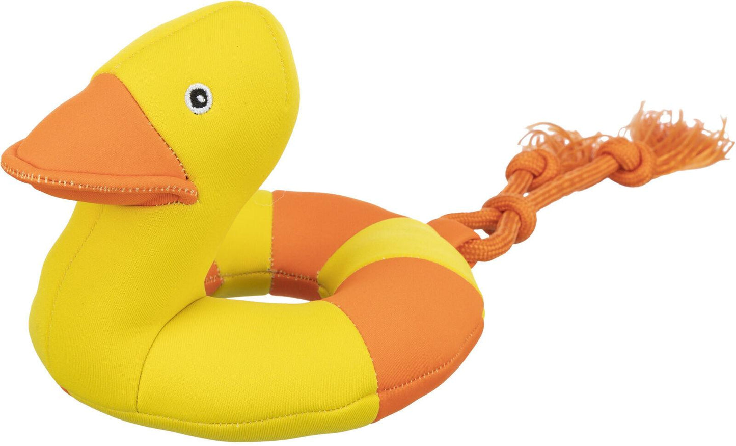 Trixie Aqua Toy duck on a rope, fabric, 20 cm/36 cm.