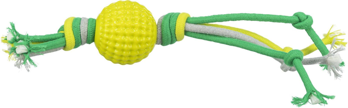 Trixie Ball with rope, TPR/Polyester, x· 9 x44 cm.