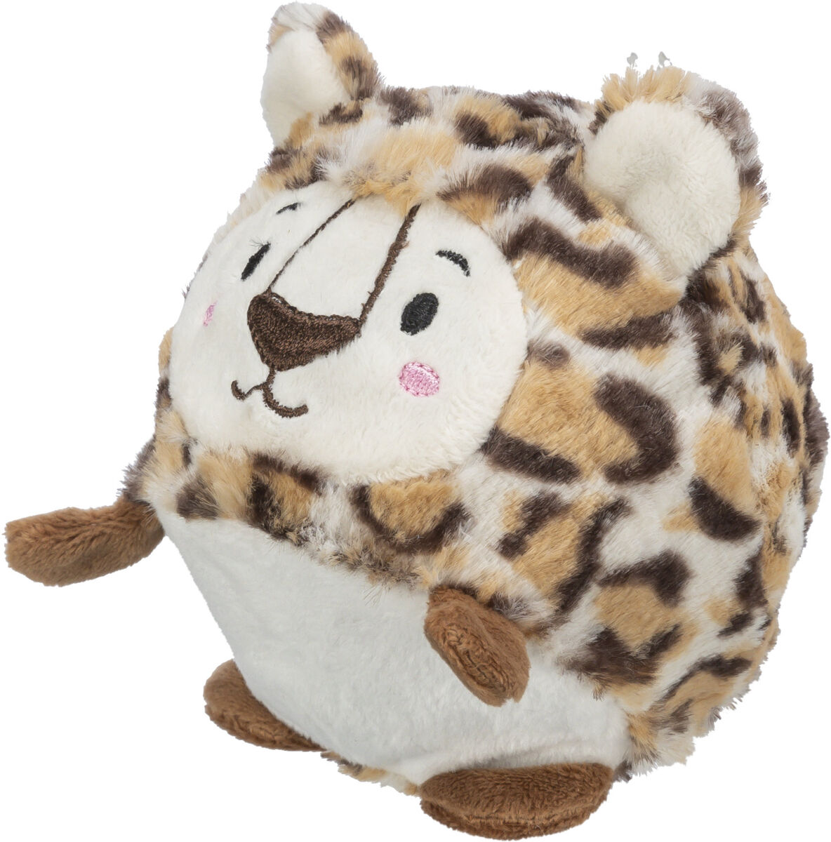 Trixie Leopard ball, plush/rubber, 13 cm