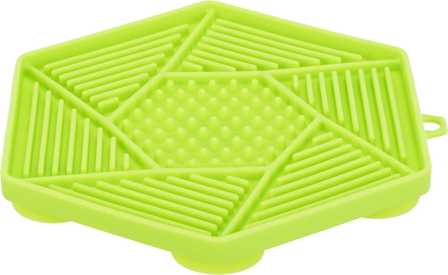 Trixie Lick'n'Snack mat with suction pad, silicone, 17 cm, green.