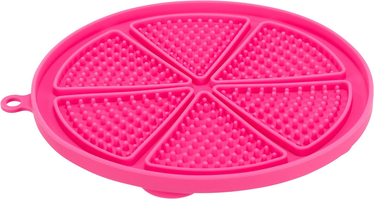 Trixie Lick'n'Snack mat with suction pad, silicone, 18 cm, pink.